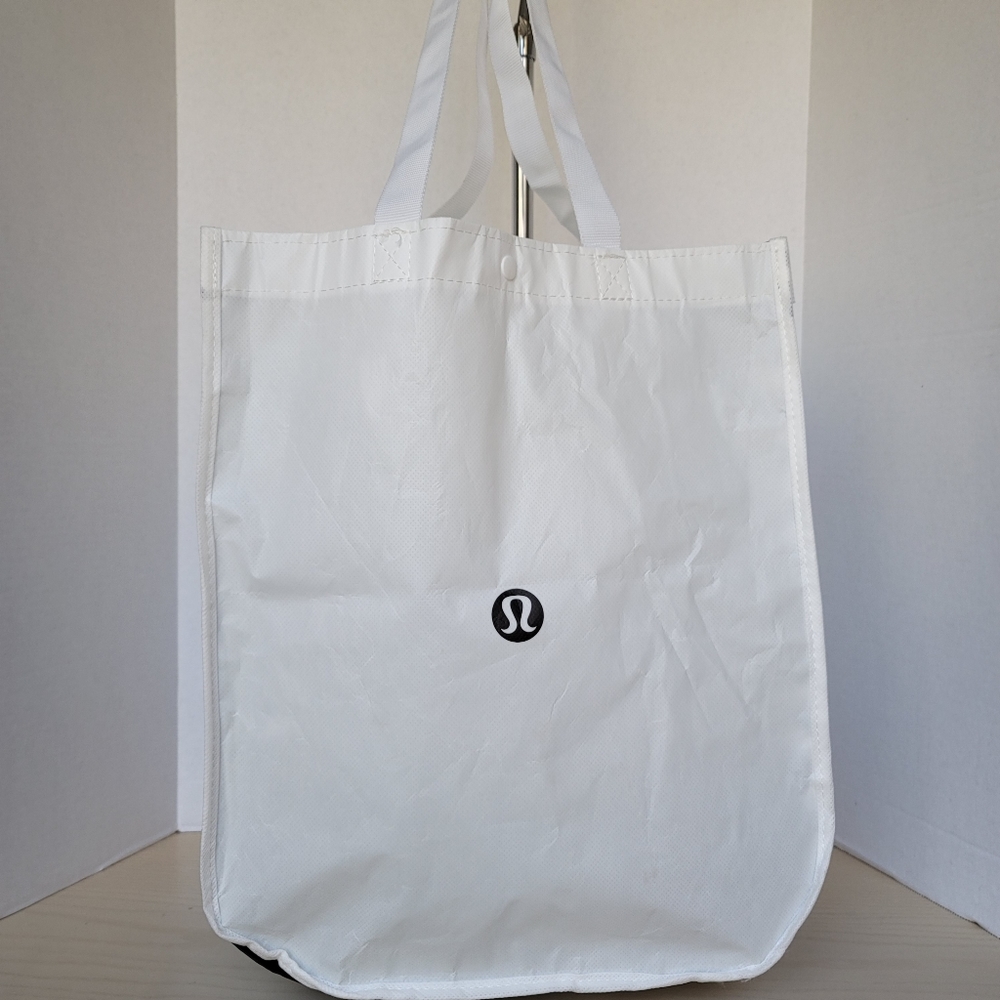 Lululemon Large Black And White Reusable Shopping Tote Bag